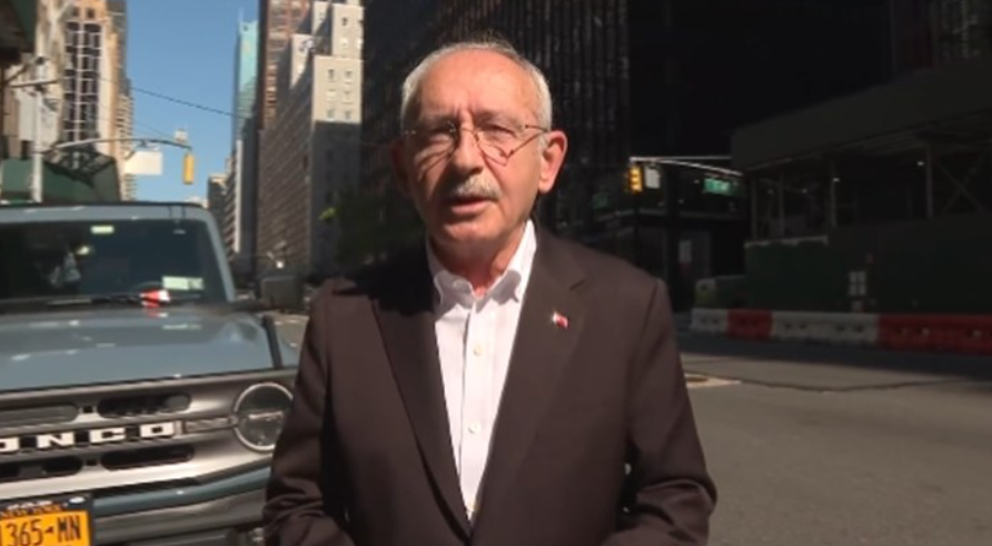 Kılıçdaroğlu, TÜRKEN'in ABD'deki gökdeleni önünden Erdoğan'a seslendi!